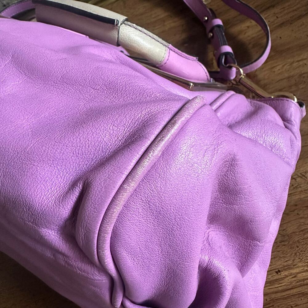 Vintage Chloe Ethel Purple Leather 2 Way Satchel - Picture 11 of 14